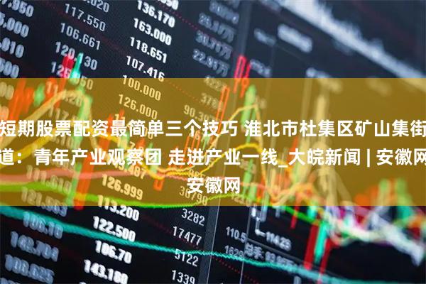 短期股票配资最简单三个技巧 淮北市杜集区矿山集街道：青年产业观察团 走进产业一线_大皖新闻 | 安徽网